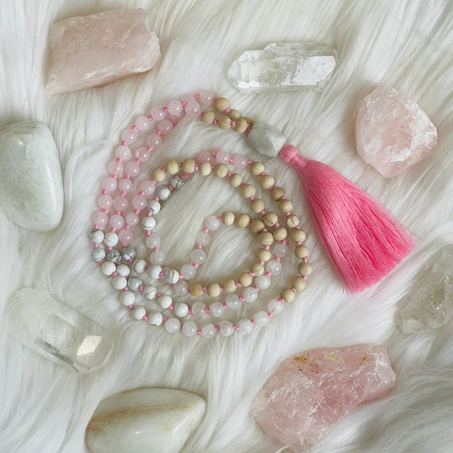 handmade Love mala by Sarah Belle for raising your vibration