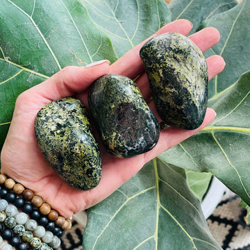 sarah belle nephrite jade palm stone for heart chakra