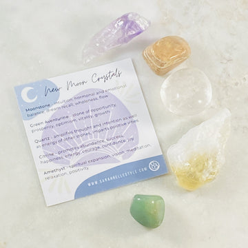 New moon crystals for setting intentions