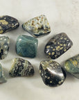 Ocean Jasper tumbled stone for grounding, balancing and reenergizing all the chakras.