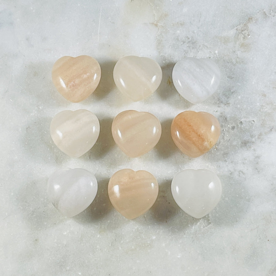 peach aventurine heart from sarah belle