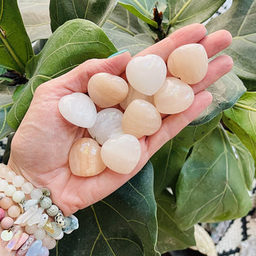 peach aventurine heart for supporting sacral chakra from sarah belle