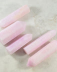 pink aragonite point for heart chakra by sarah belle