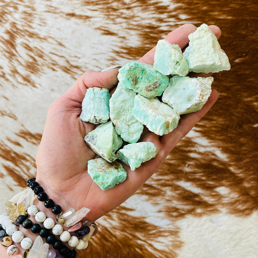 sarah belle raw chrysoprase mineral 