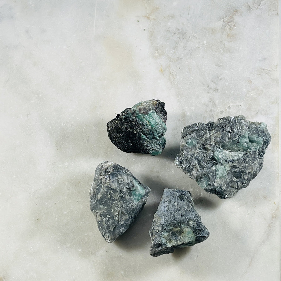 raw emerald in matrix from sarah belle for family support