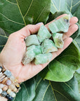 Raw green calcite from Sarah Belle