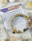 Handmade gemstone bracelet for supporting the root chakra