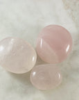 Healing crystal rose quartz palm stones