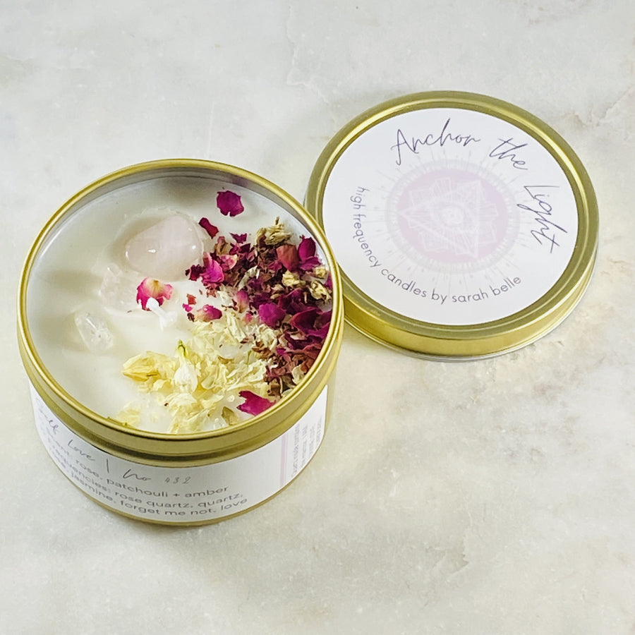 anchor the light self love crystal candle from sarah belle