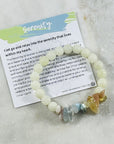 Handmade gemstone crystal bracelet for serenity by Sarah Belle