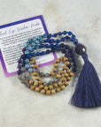 Third eye wisdom mala handmade in India designed by Sarah Belle