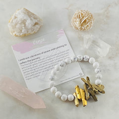 Sarah Belle Peace Gemstone Stacking Bracelet
