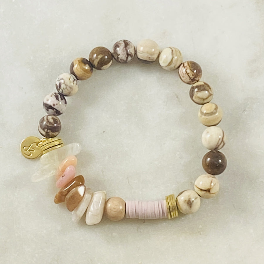 Handmade crystal healing bracelet for self-love