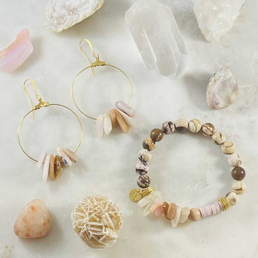 Handmade jewelry by Sarah Belle with healing crystal energy