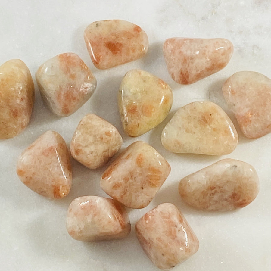 Sunstone Tumbled Stone Healing crystal energy for joy and leadership