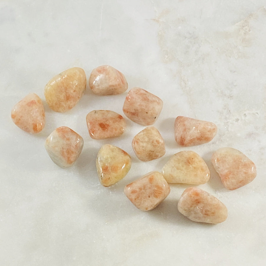 Sunstone Tumbled Stone Healing crystal energy for joy and leadership