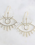 Handmade third eye statement earrings perfect for a yogi