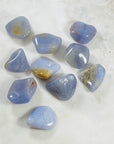 Blue Chalcedony Healing Crystal for Promoting Calm and Public Speaking