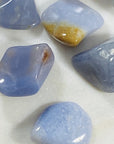 Blue Chalcedony Healing Crystal for Promoting Calm and Public Speaking