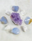 Blue Chalcedony Healing Crystal for Promoting Calm and Public Speaking