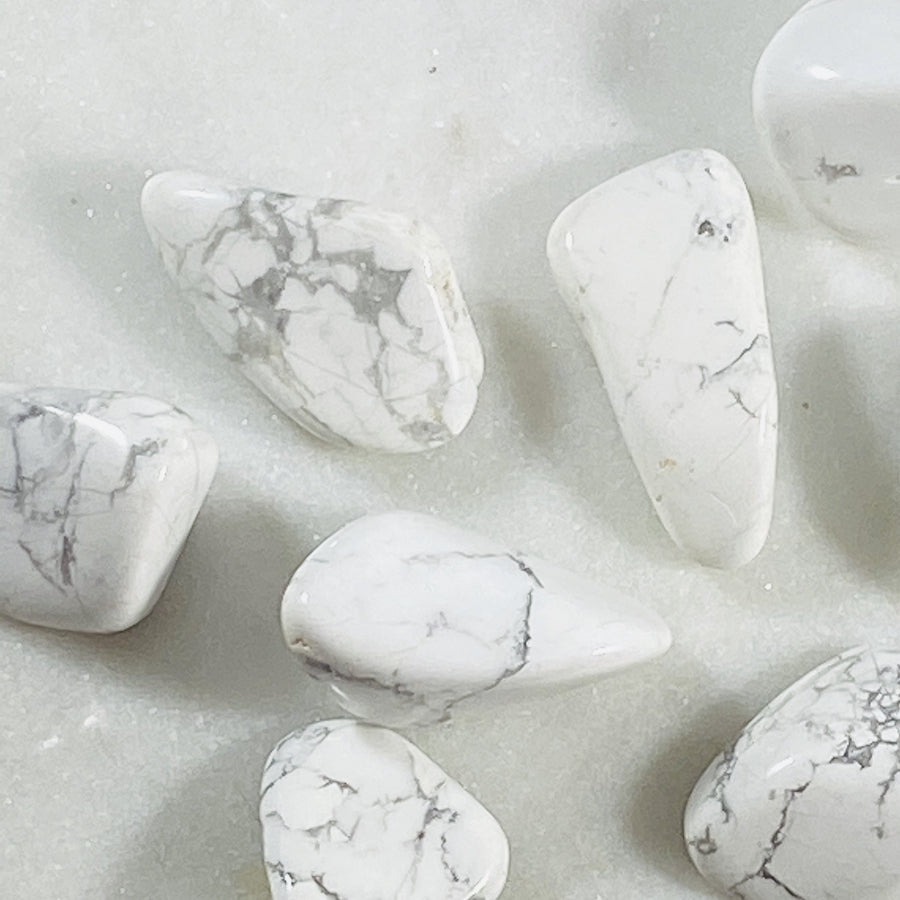 Tumbled Howlite Healing Crystal Energy for Communication and Sleep