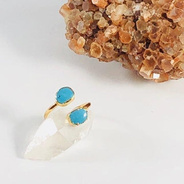 Turquoise Wrap Ring for a Modern, Boho Style