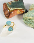 Turquoise Wrap Ring for a Modern, Boho Style
