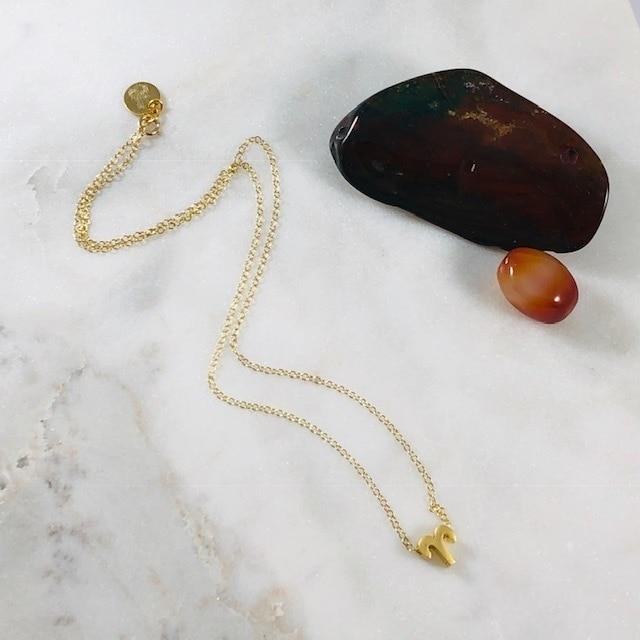 Aries Charm Necklace with Healing Crystal Perfect Gift