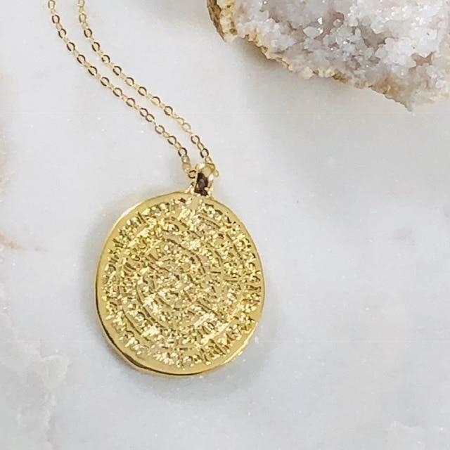Athena Coin Necklace Handmade Ancestral Lineage