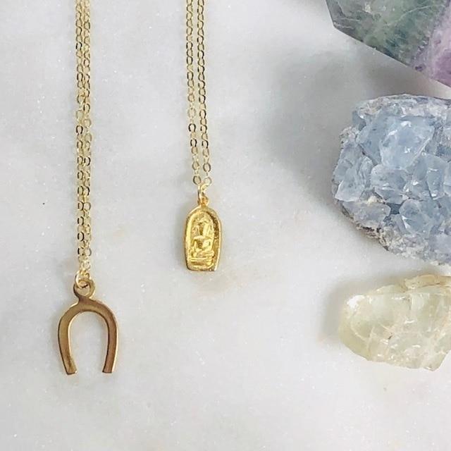 Horseshoe Charm Necklace for Manifesting Good Luck