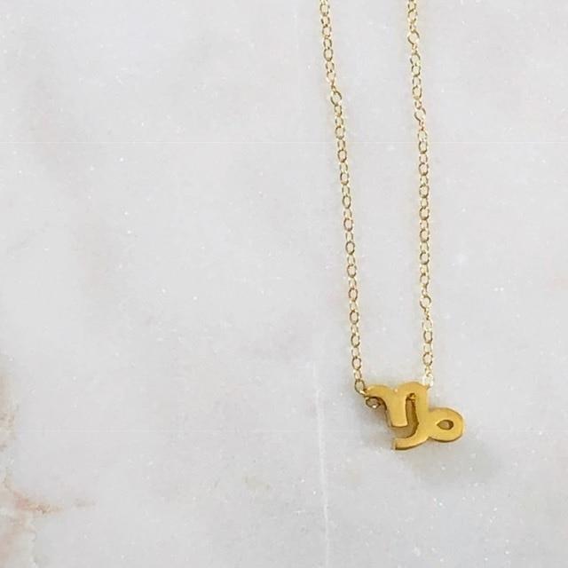 Capricorn Charm Necklace with Healing Crystal Perfect Gift