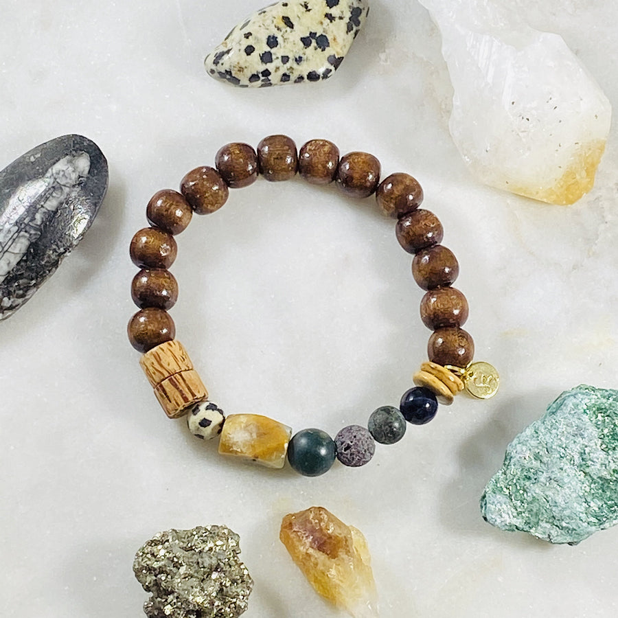 Handmade custom designed bracelet created intuitively with crystal energy