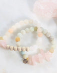 Peace and Love Stacking Bracelet Intuitively Created with Crystal Energy for Love and Harmony