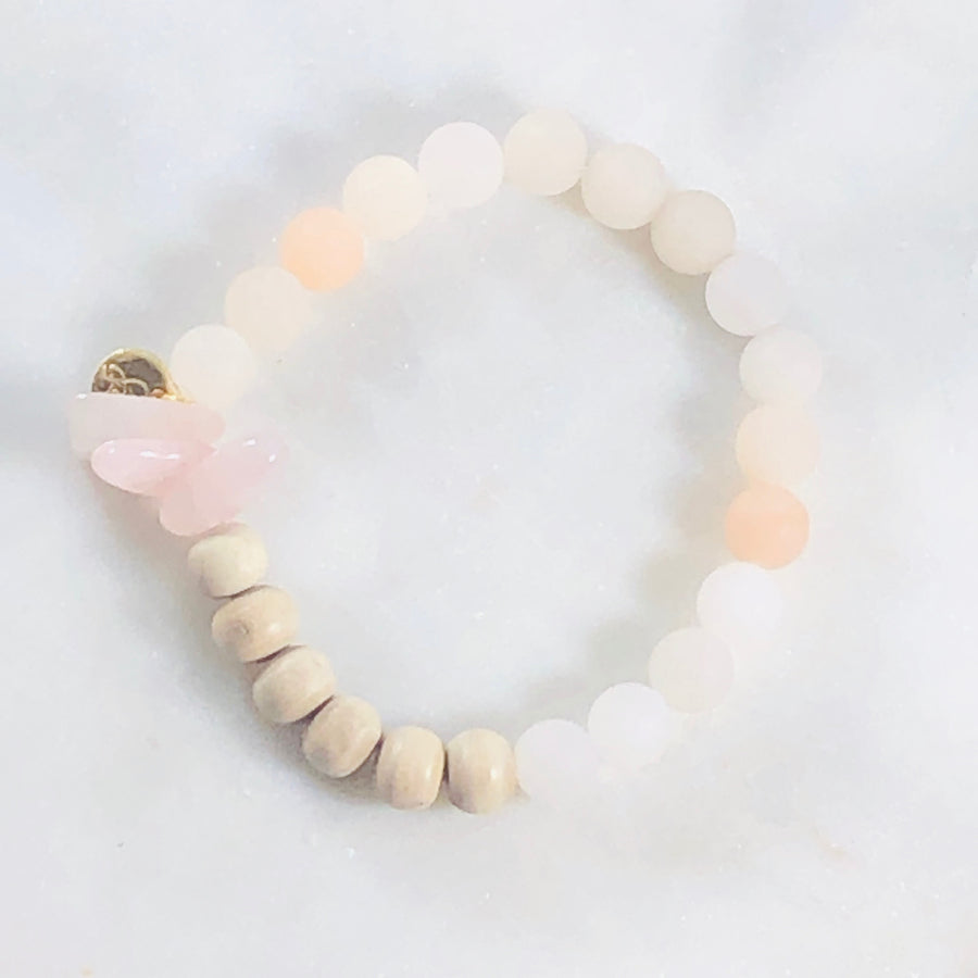 Handmade, healing crystal bracelet with divine feminine energy
