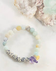 Elevate Stacking Bracelet Healing Crystal Jewelry for Relaxation and Joy