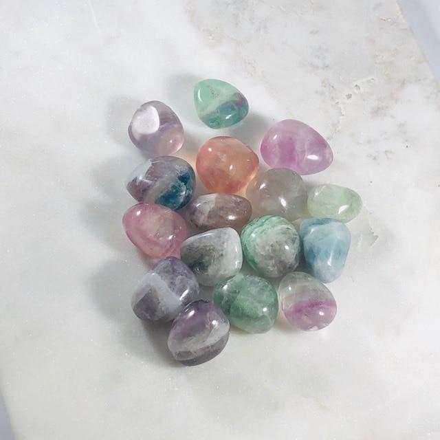Flourite Tumbled Stones Polished Crystals for Energy Healing and Intuition