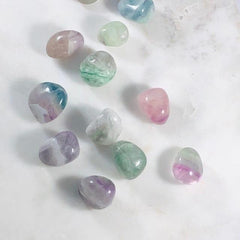 Flourite Tumbled Stones Polished Crystals for Energy Healing and Intuition