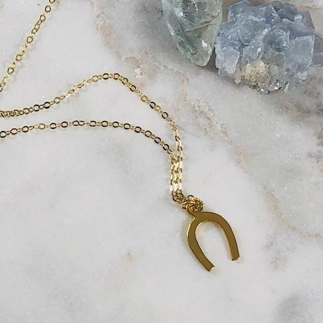 Horseshoe Charm Necklace for Manifesting Good Luck