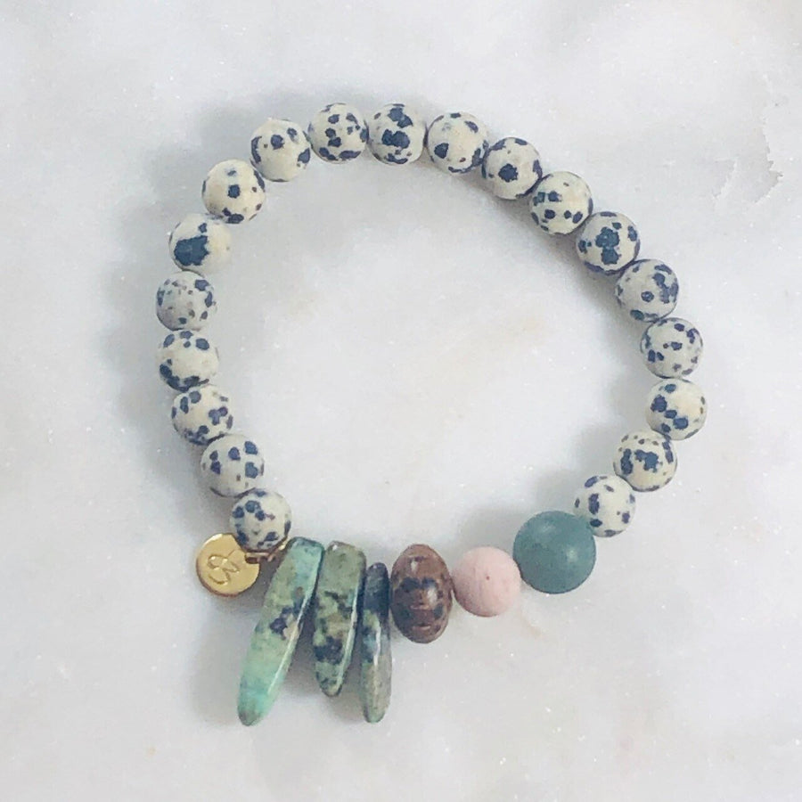 Joy Dalmatian Jasper Stacking Bracelet