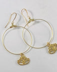 Lotus Hoop Earrings