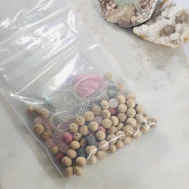 Mala Making Kit - Love Intentionally Created Healing Meditation Jewelry for Opening the Heart