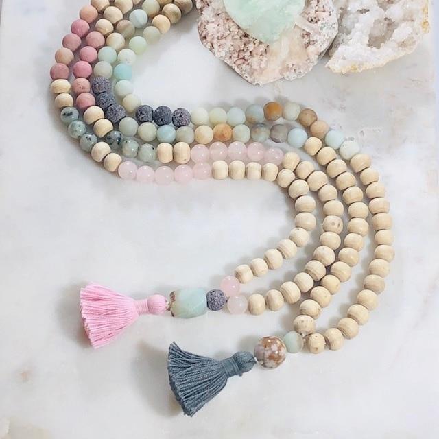 Mala Making Kit - Love Intentionally Created Healing Meditation Jewelry for Opening the Heart