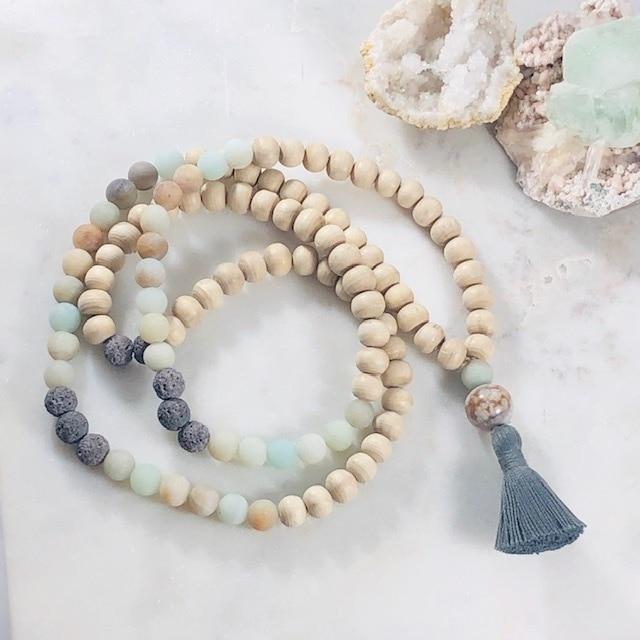 Mala Making Kit - Balance Intentionally Created Healing Meditation Jewelry for Grounding