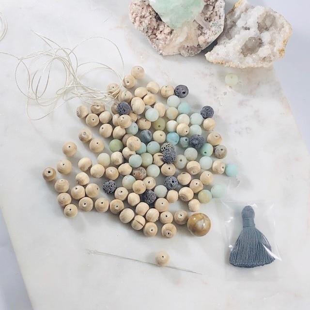 Mala Making Kit - Balance Intentionally Created Healing Meditation Jewelry for Grounding