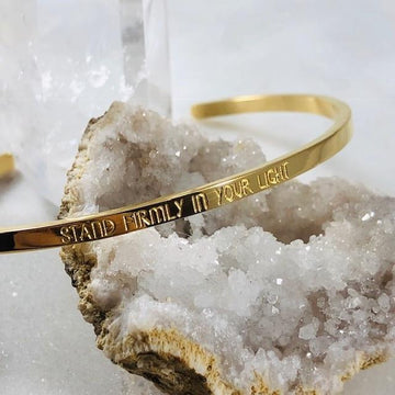 Mantra Cuff - Stand Firmly in Your Light Bracelet