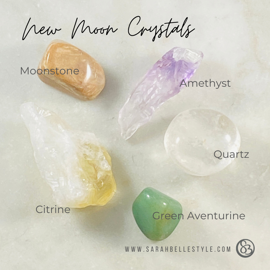 top crystals for new moon work by Sarah Belle