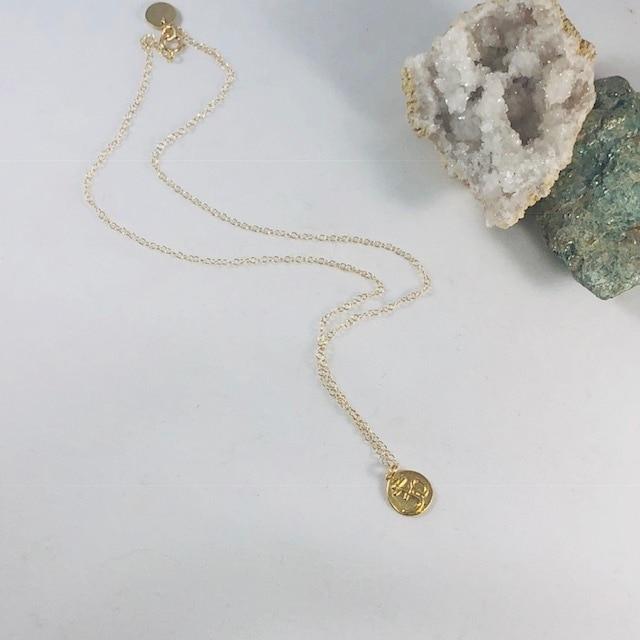 Om Spiral Charm Necklace