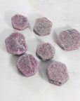 Hexagonal Raw Indian Ruby Healing Crystal for Passion and Blockages