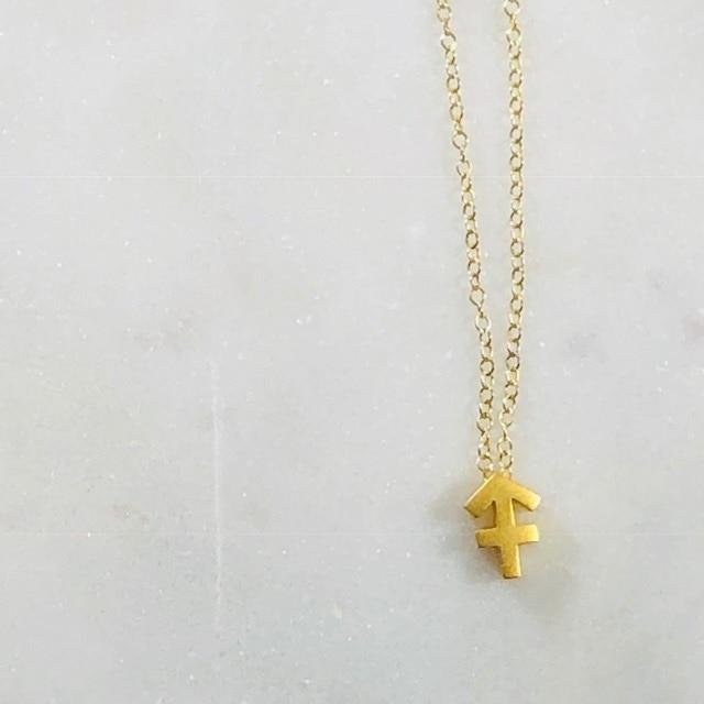 Sagittarius Charm Necklace with Healing Crystal Perfect Gift