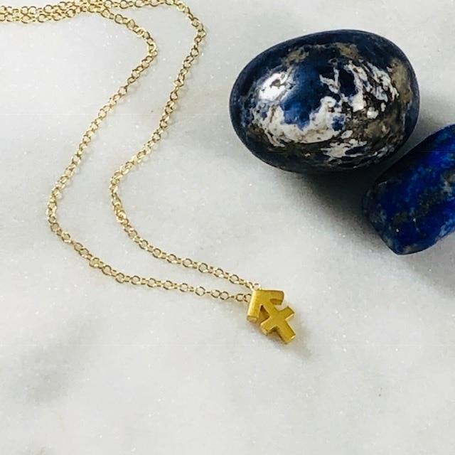 Sagittarius Charm Necklace with Healing Crystal Perfect Gift